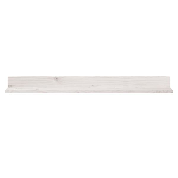 vidaXL Wall Shelves 2 pcs White 110x11x9 cm Solid Wood Pine