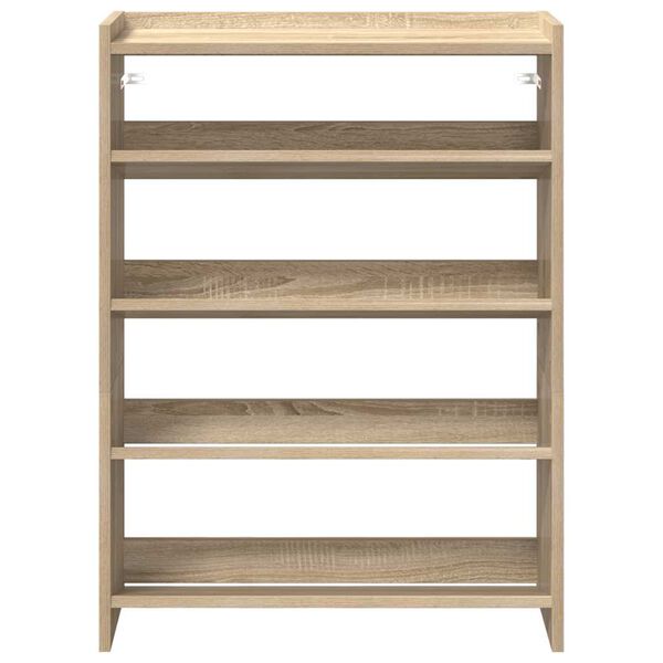 vidaXL Shoe Rack Sonoma Oak 60x25x81 cm Engineered Wood