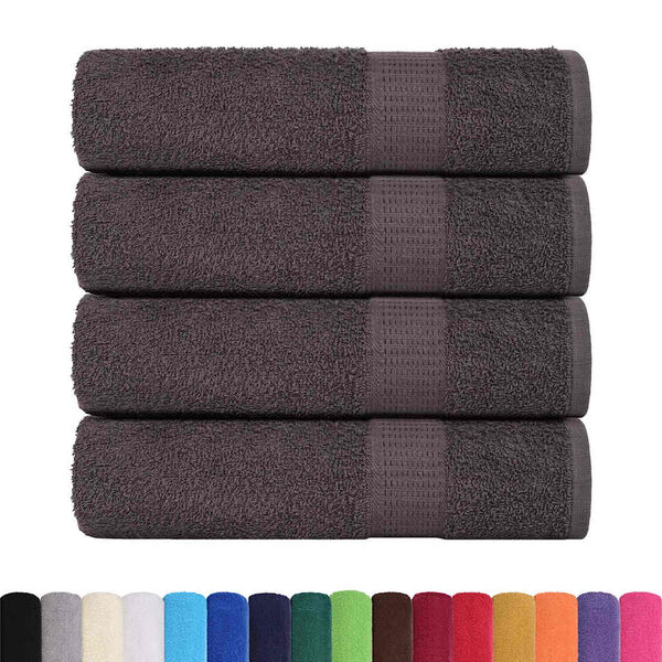 vidaXL Bath Towels 4 pcs "FROGN" Anthracite 100x150 cm 100% Cotton