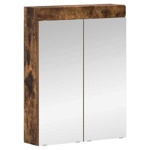 vidaXL Bathroom Mirror Cabinet TULUM Smoked Oak 60 x 16.5 x 78 cm