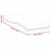vidaXL Mattress White and Grey 90 x 200 cm Memory Foam