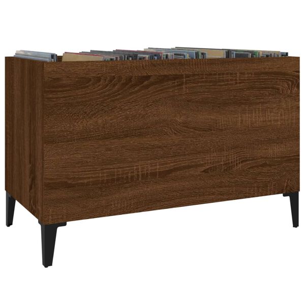 vidaXL Record Cabinet Brown Oak 74.5x38x48 cm Engineered Wood
