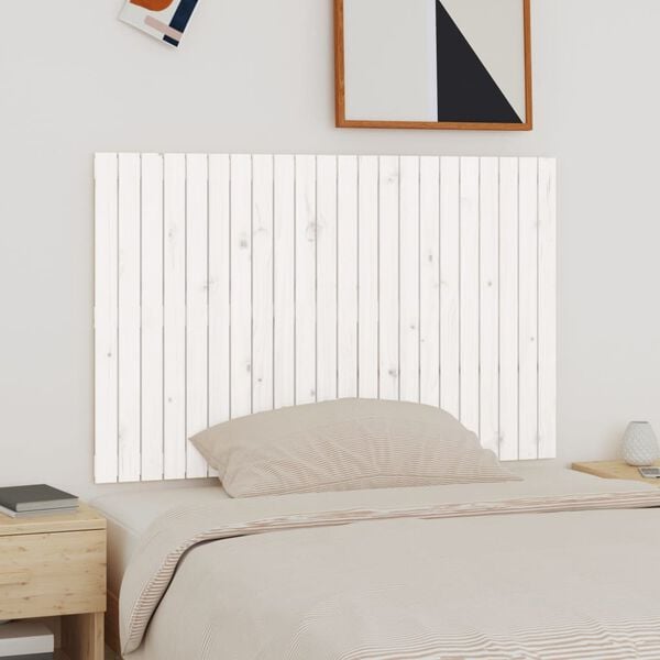 vidaXL Wall Headboard White 140x3x90 cm Solid Wood Pine