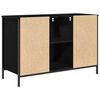 vidaXL Basin Cabinet with Drawers Black Oak 90x34.5x60 cm