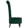 vidaXL High Back Chair Dark Green Velvet Button Design