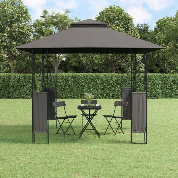 vidaXL Gazebo with Roof Anthracite 300x300x270 cm Steel