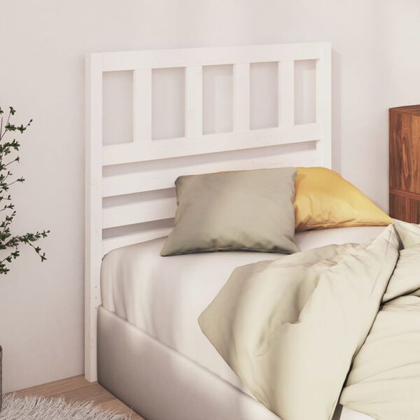 vidaXL Bed Headboard White 81x4x100 cm Solid Wood Pine