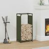 vidaXL Firewood Rack Olive Green 44x28x90 cm Cold-rolled steel