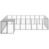 vidaXL Dog Kennel Black 10.89 m² Steel
