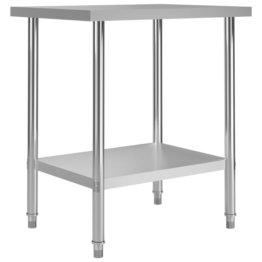 Tall stainless best sale steel table