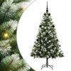 vidaXL Artificial Hinged Christmas Tree with Flocked Snow 150 cm