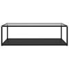 vidaXL Coffee Table Transparent and Black 120x60x35 cm Tempered Glass