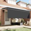 vidaXL Retractable Awning Anthracite 400 x 200 cm Fabric