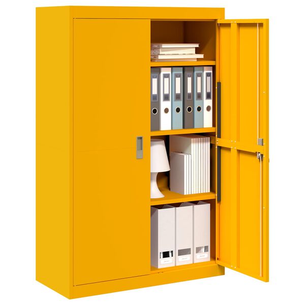 vidaXL Storage Cabinet 2 pcs Mustard Yellow 90 x 40 x 140 cm