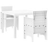 vidaXL Garden Dining Set 3 pcs White Polypropylene