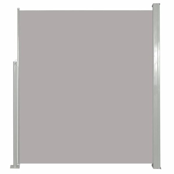 vidaXL Patio Retractable Side Awning 120x500 cm Grey