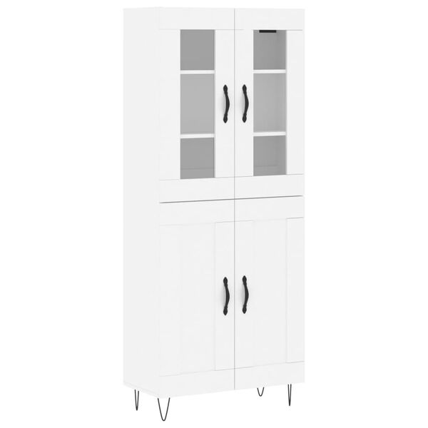 vidaXL Highboard White 69.5x34x180 cm Engineered Wood