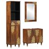 vidaXL Bathroom Cabinet Set 3 pcs Honey Brown Solid Mango Wood