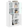 vidaXL Highboard with Doors White 68x37x142 cm Engineered Wood