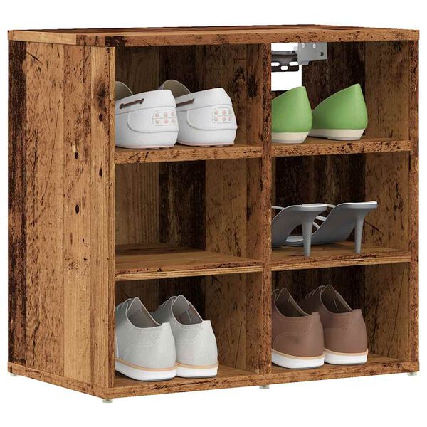 vidaXL Shoe Cabinets 2 pcs Old Wood 52x30x50 cm
