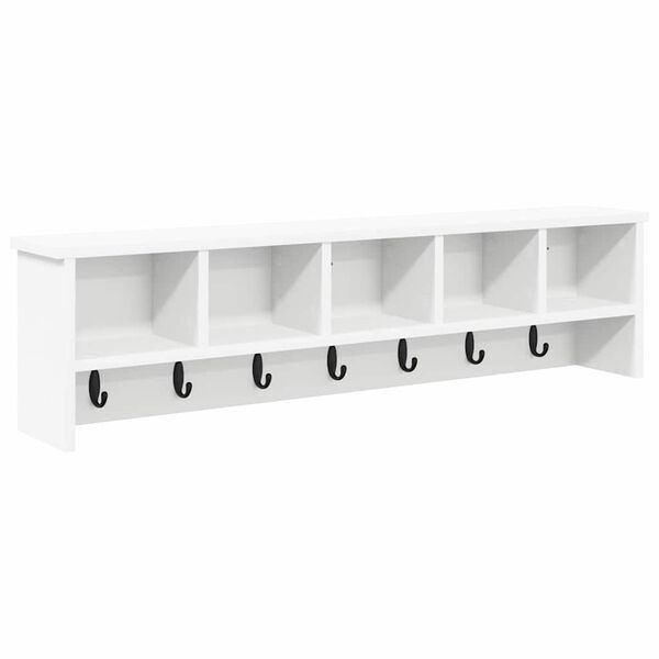 vidaXL Wall-Mounted Coat Rack White 100 x 16 x 26 cm Engineered wood