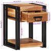 vidaXL Bedside Cabinet Brown 40 x 35 x 50 cm Solid acacia wood