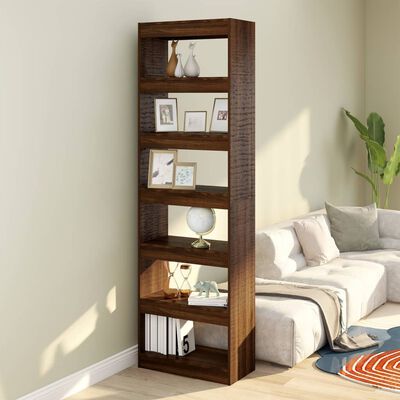 vidaXL Book Cabinet/Room Divider Brown Oak 60x30x198cm