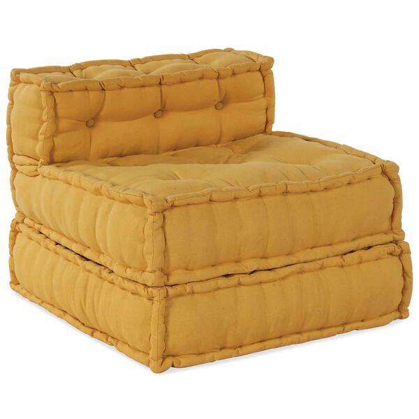 vidaXL Modular Sofa 4 pcs Yellow Fabric