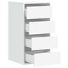 vidaXL Corner Chest of Drawers White 40x41x76 cm Engineered Wood