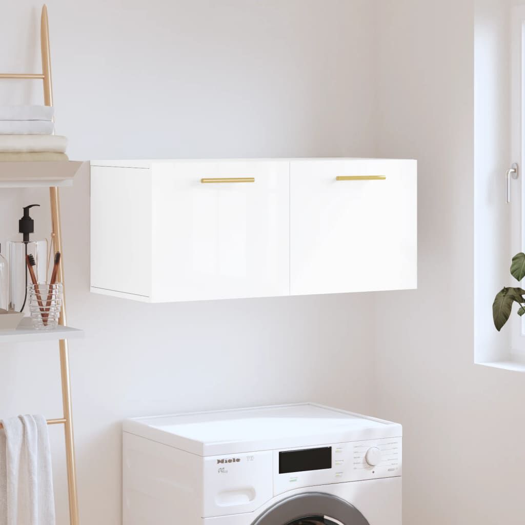 White gloss wall clearance cabinet