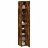 vidaXL Slim Storage Cabinet Smoked Oak 30x42.5x225 cm Engineered Wood