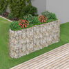 vidaXL Gabion Raised Bed Galvanised Iron 260x50x100 cm