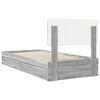 vidaXL Storage Bed with Drawer Grey Sonoma 90 x 190 cm Engineered Wood