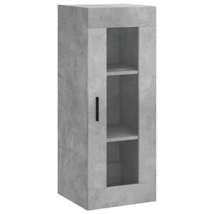 vidaXL Wall Mounted Cabinet Concrete Grey 34.5x34x90 cm