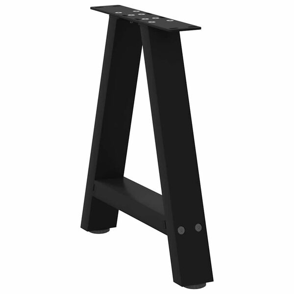 vidaXL Coffee Table Legs A-Shaped 2 pcs Black&nbsp;38x(42-43) cm Steel