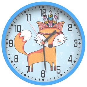 vidaXL Wall Clock Blue &Oslash;25.5 cm Polystyrene and Glass