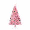 vidaXL Artificial Pre-lit Christmas Tree with 150 LEDs Pink 150 cm PVC
