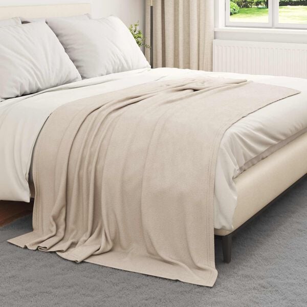 vidaXL Throw Blankets 24 pcs Beige 200 x 150 cm Fleece