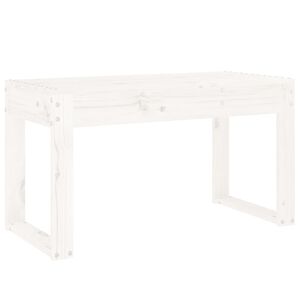 vidaXL Garden Bench White 80x38x45 cm Solid Wood Pine