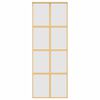 vidaXL Sliding Door Gold 76x205 cm Frosted ESG Glass and Aluminium