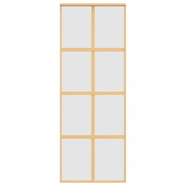 vidaXL Sliding Door Gold 76x205 cm Frosted ESG Glass and Aluminium