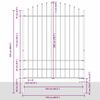 vidaXL Garden Fence 4 pcs White 170 x 225 cm Powder-Coated Steel