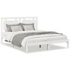 vidaXL Extra Long Bed Frame without Mattress&nbsp;White 140x220 cm Solid Wood