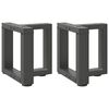 vidaXL Coffee Table Legs T-Shaped&nbsp;2 pcs Anthracite 30x25x(30-31) cm Steel