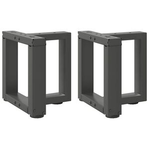 vidaXL Coffee Table Legs T-Shaped&nbsp;2 pcs Anthracite 30x25x(30-31) cm Steel