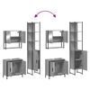 vidaXL 3 Piece Bathroom Furniture Set Grey Sonoma Engineered Wood