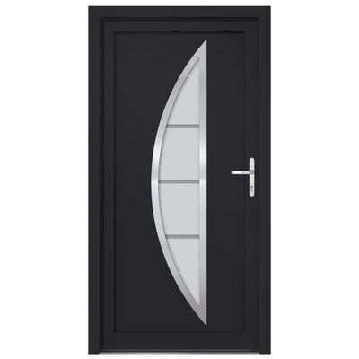 vidaXL Front Door Anthracite 108x208 cm PVC