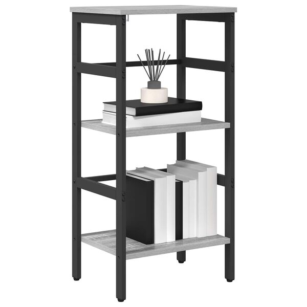 vidaXL Bookshelf Grey Sonoma 40 x 29.5 x 81 cm Engineered Wood
