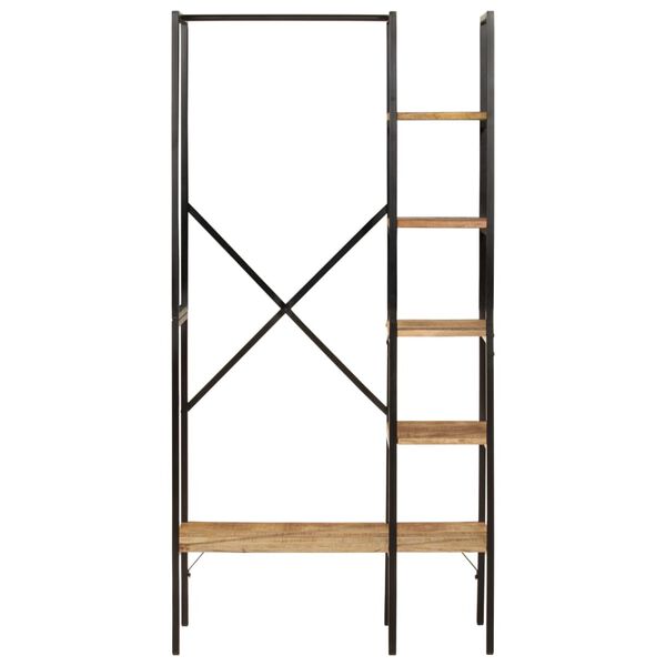 vidaXL Clothes Rack with Shelves 90x40x190 cm Solid Wood Mango and Iron