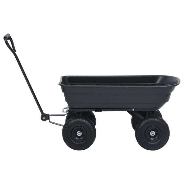 vidaXL Garden Tipping Hand Cart 300 kg 75L Black